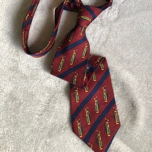 Silk Golf-Themed Necktie by Tommy Hilfiger